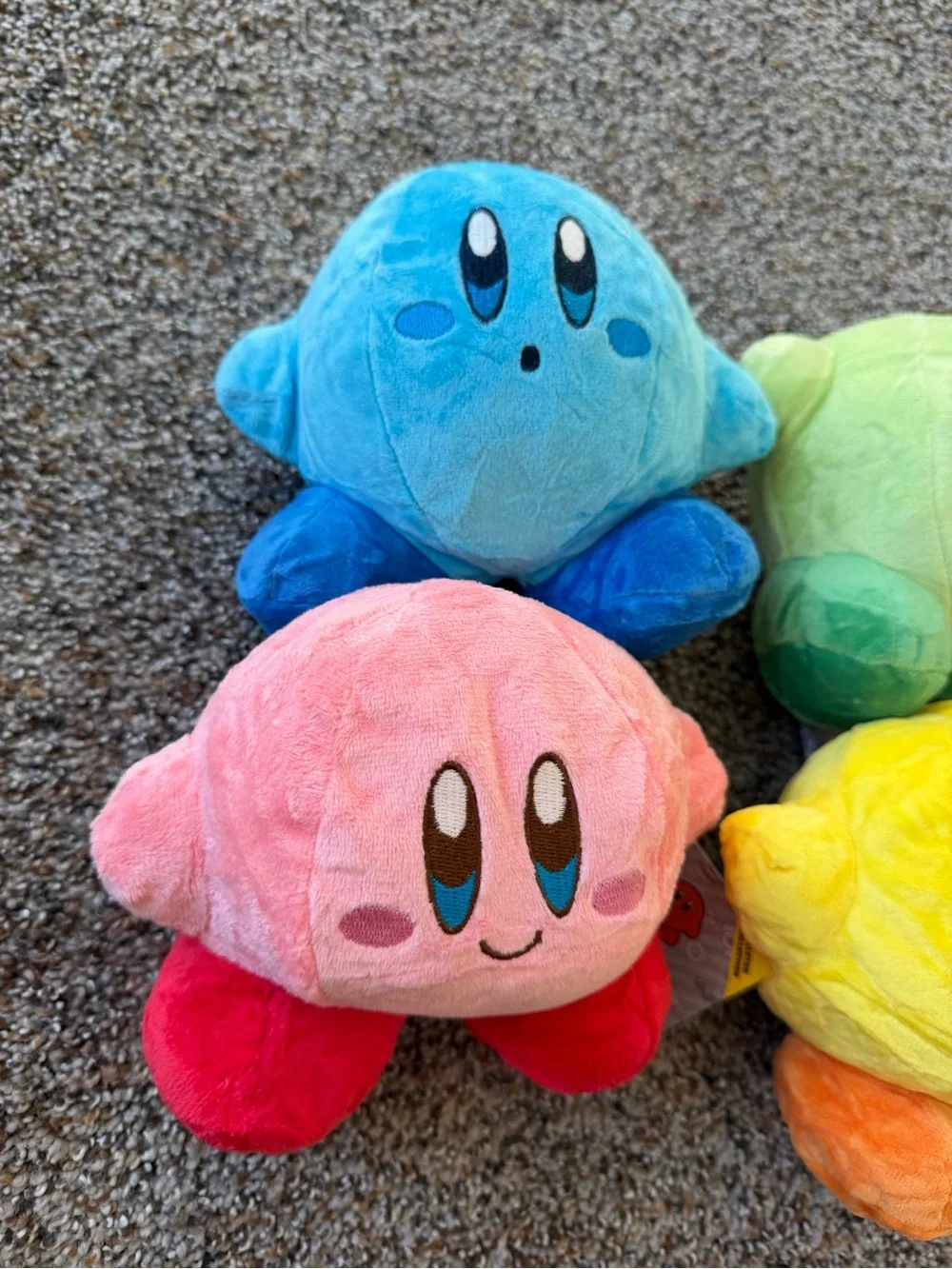 Kirby Plush Bundle Set of 4 Blue Green Pink Yellow NWT